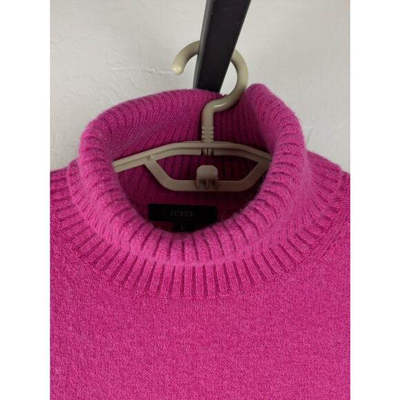 J. Crew Supersoft size Large Pullover Long Sleeve Sweater Pink Wool Blend - Picture 4 of 7